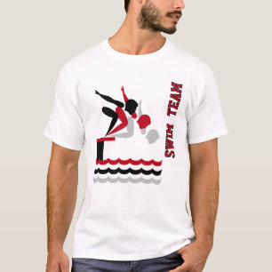 T-shirt 🏊 de plongée ‍ équipe ♀️ - Rouge