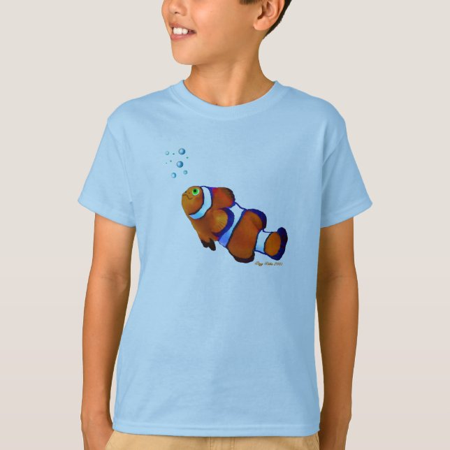 T-shirt de poisson clown en caricature (Devant)