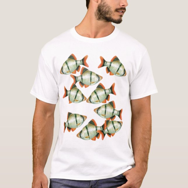 T-shirt de poissons d'aquarium de bavures de tigre (Devant)