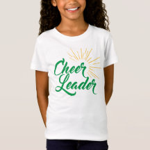 T-shirt de pom-pom girl - vert et or