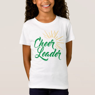 T-shirt de pom-pom girl - vert et or