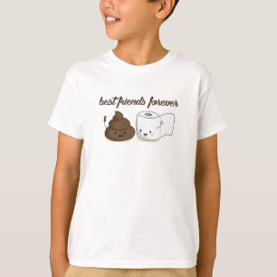 T-Shirt De Poop Et Toilettes Papier Meilleur Ami