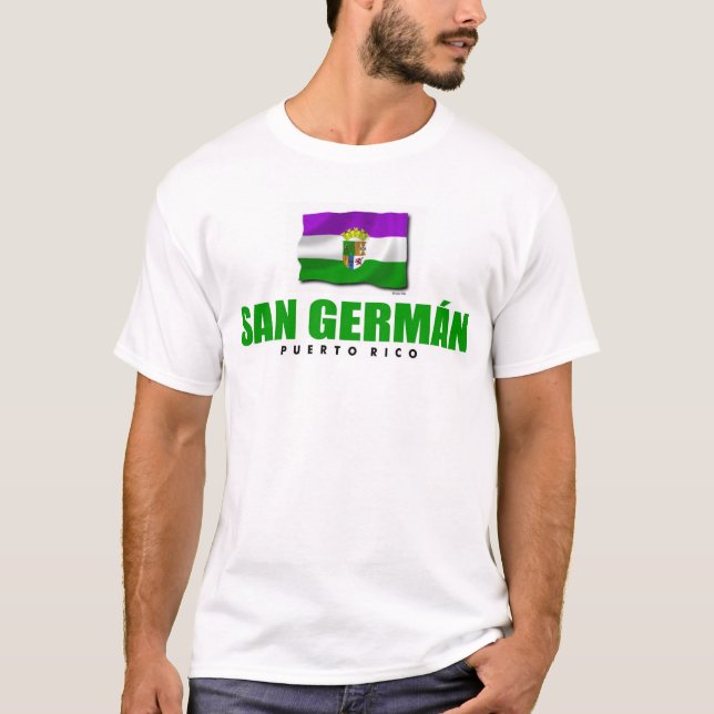 T-shirt de Porto Rico : Allemand de San (Devant)