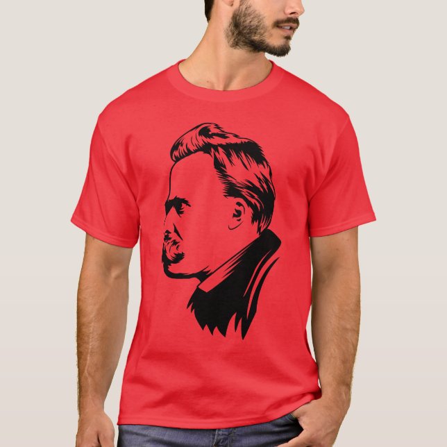 T-shirt de portrait de Frederich Nietzsche (Devant)