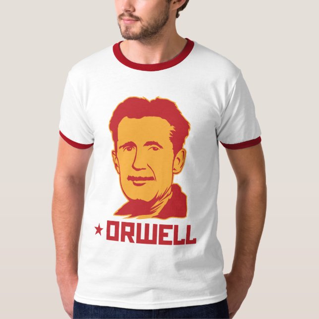T-shirt de portrait de George Orwell (Devant)
