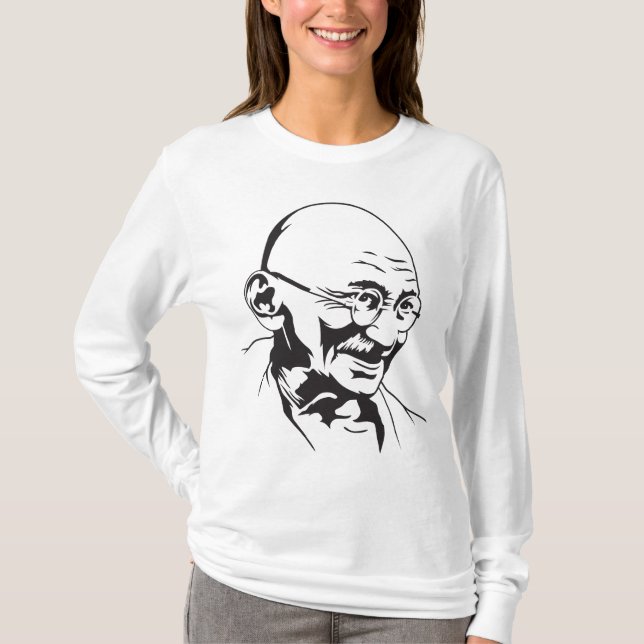 T-shirt de portrait de Mahatma Gandhi (Devant)