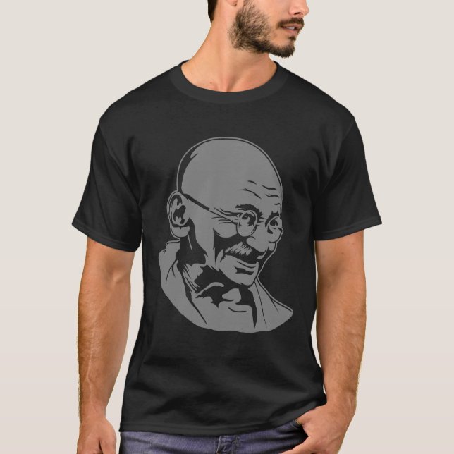 T-shirt de portrait de Mahatma Gandhi (Devant)
