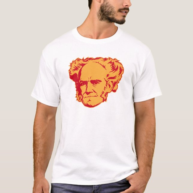 T-shirt de portrait de Schopenhauer (Devant)