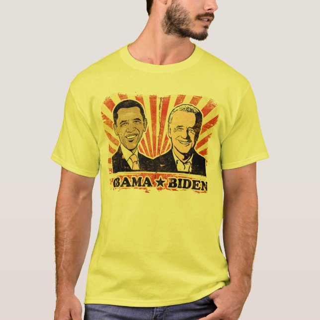 T-shirt de portraits d'Obama Biden (Devant)