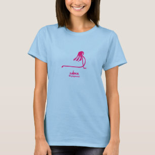 T-shirt de pose de Yoga Girl cobra