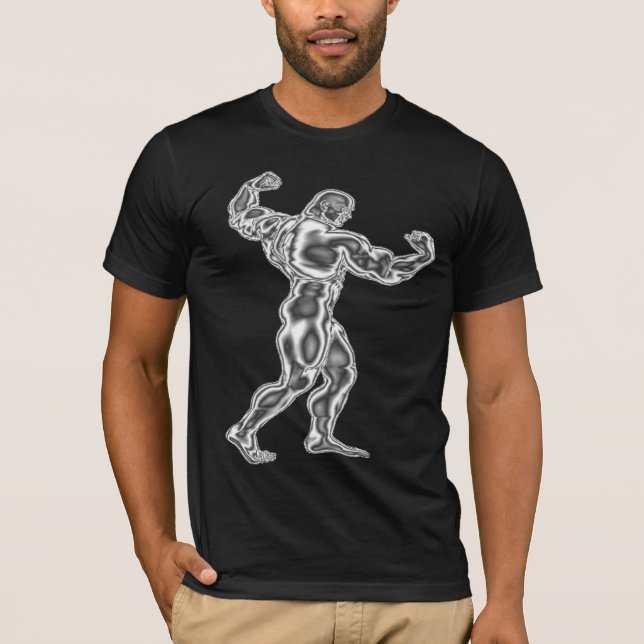T-shirt de pose du culturisme des hommes (Devant)