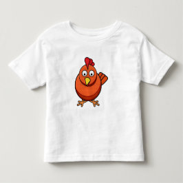 T-shirt de poulet de bande dessinée d'enfants