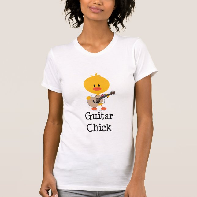 T-shirt de poussin de guitare (Devant)