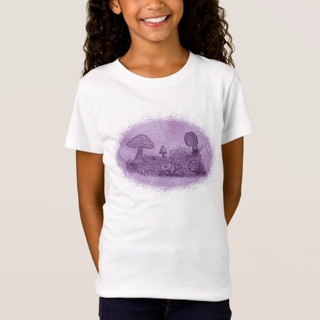 T-Shirt de prairie de champignons (enfant) (Devant)