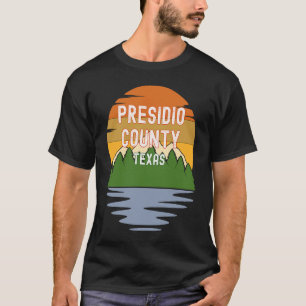 T-shirt De Presidio Comté Texas Vintage Sunset