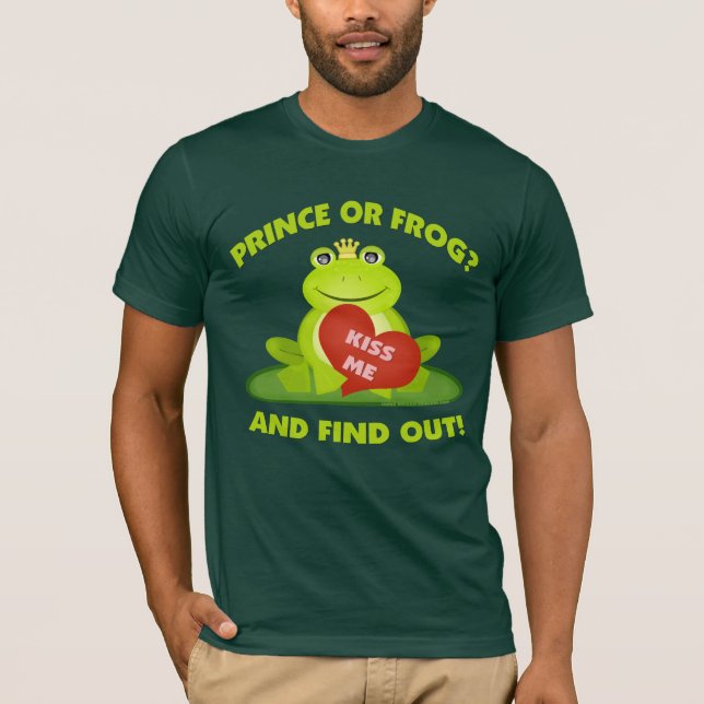T-shirt de prince Saint-Valentin de grenouille (Devant)