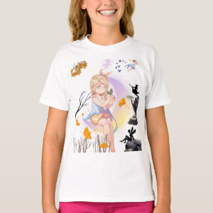 T-shirt de princesse fée d'anime mignonne
