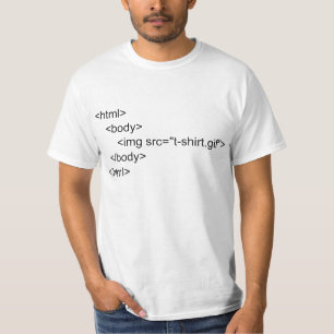 T-shirt de programmeurs de HTML