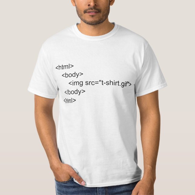 T-shirt de programmeurs de HTML (Devant)