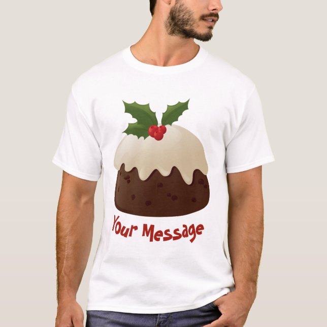 T-shirt de pudding de Noël (Devant)