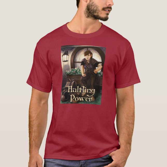 T-shirt de puissance de Halfling (Devant)