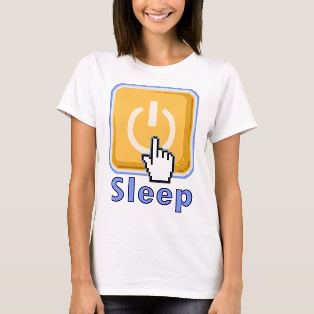 T-shirt de pyjama de bouton de sommeil (Devant)