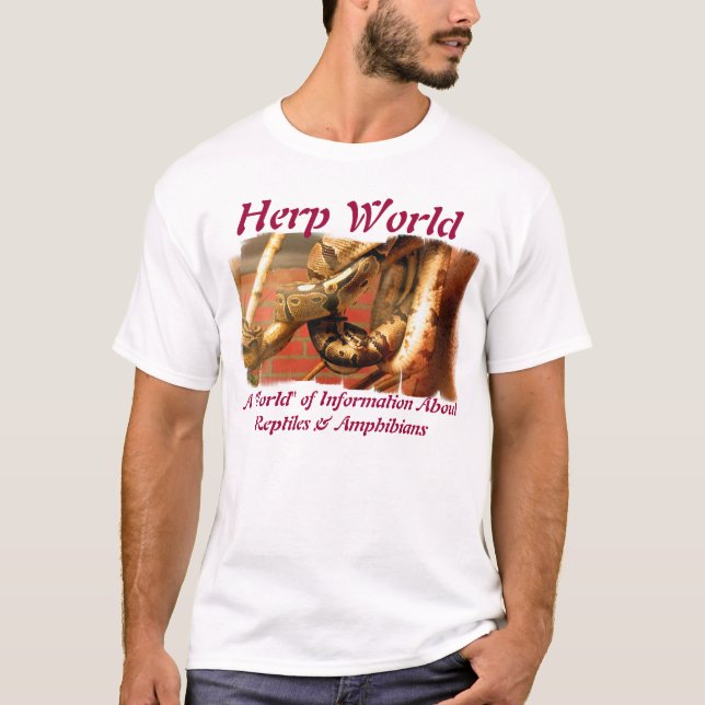 T-shirt de python de boule du monde de Herp (Devant)