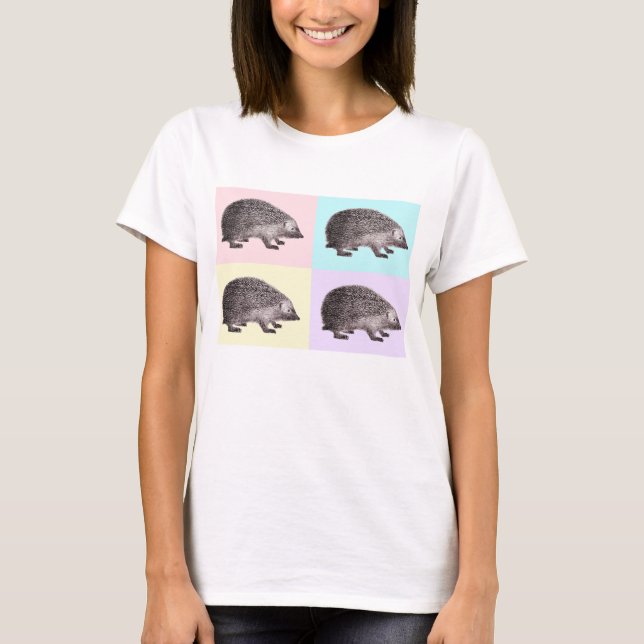 T-shirt de quatre hérissons - couleurs assez en (Devant)