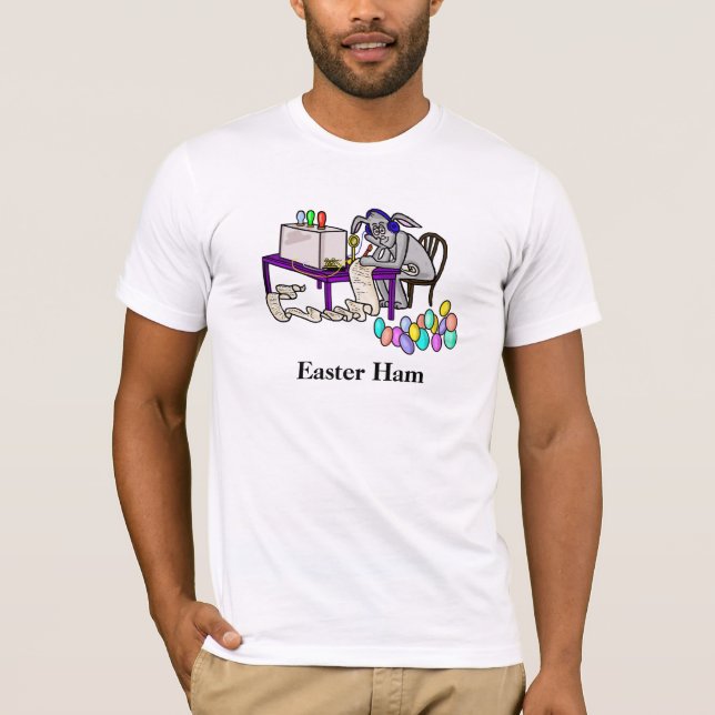 T-shirt de radio-amateur de jambon de Pâques (Devant)