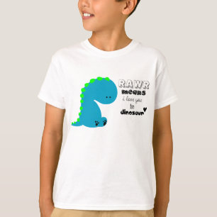 T-shirt de Rawr de dinosaure pour des enfants