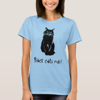 T-shirt de règle de chats noirs