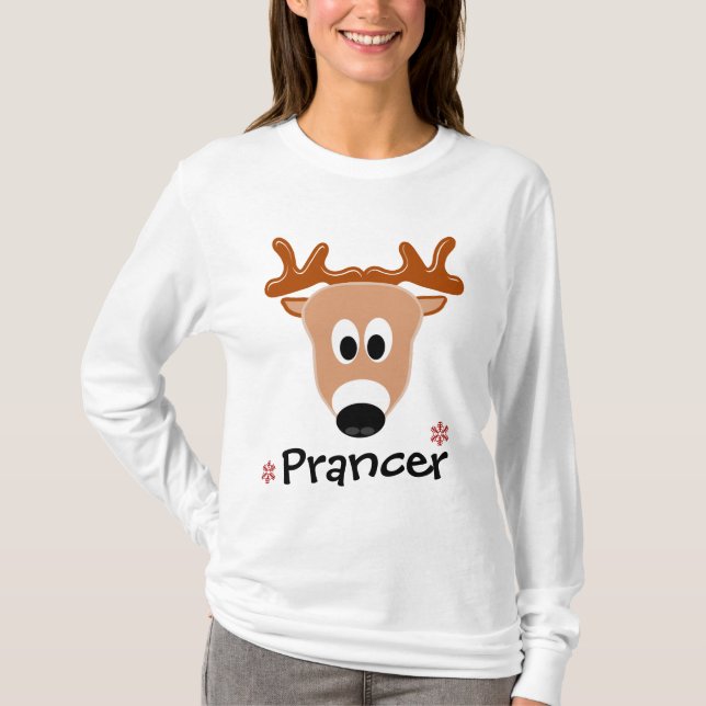 T-shirt de renne de Prancer (Devant)