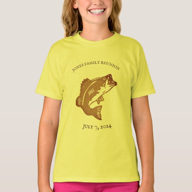 T-shirt de réunion de famille de frites de poisson (Devant)