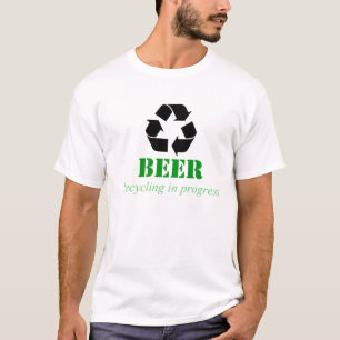 T-shirt de réutilisation drôle avec dire de biè