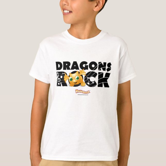 T-shirt de "roche de dragons" de Pandanda (Devant)
