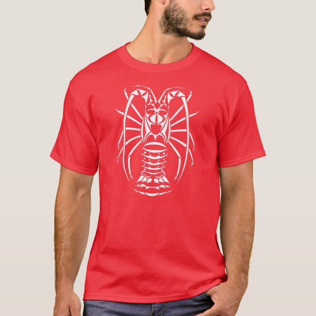 T-shirt de rouge de langouste (Devant)