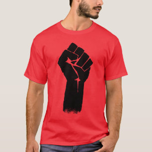 T-shirt de rouge de poing des syndicats