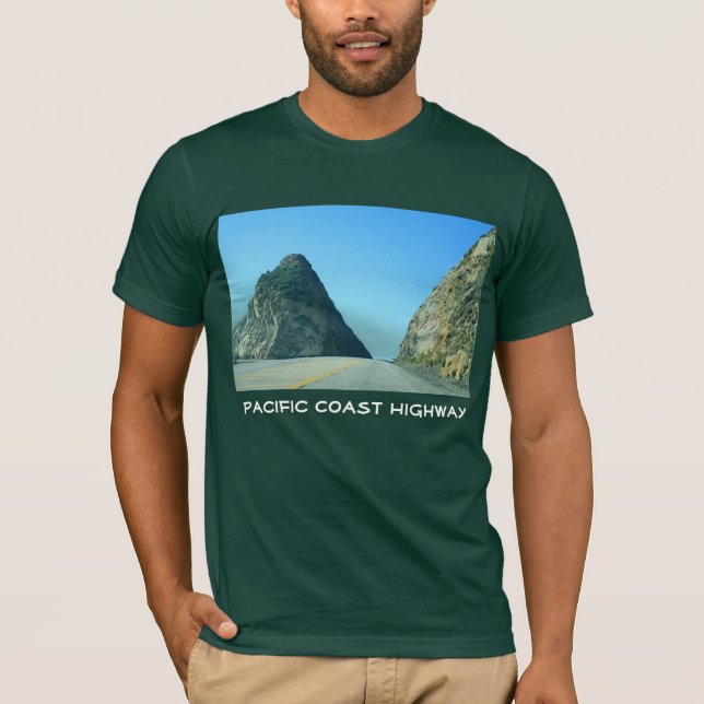T-shirt de route de la Côte Pacifique des hommes (Devant)