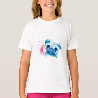T-shirt de ruche de filles d'amour de carlin