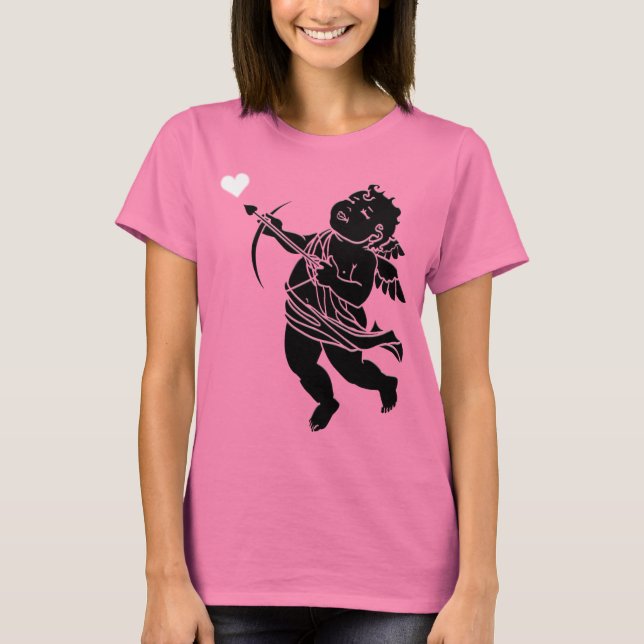 T-shirt de Saint Valentin bio, T-shirts d'amour cu (Devant)