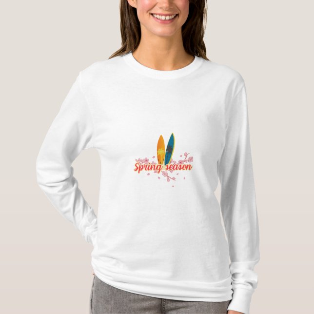 T-shirt de saison printanière/couleurs printanière (Devant)