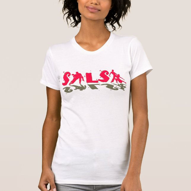T-shirt de SALSA - pour des amants de danse de (Devant)