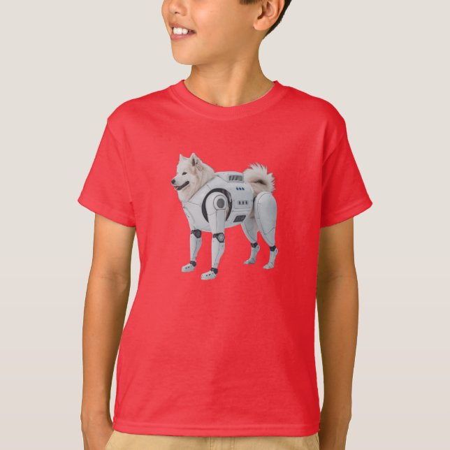 T-shirt de Samoyed Robot Kid (Devant)