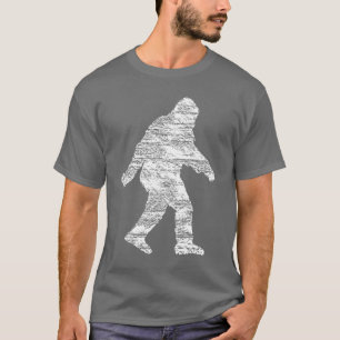 T-shirt de Sasquatch affligé par cru/Bigfoot