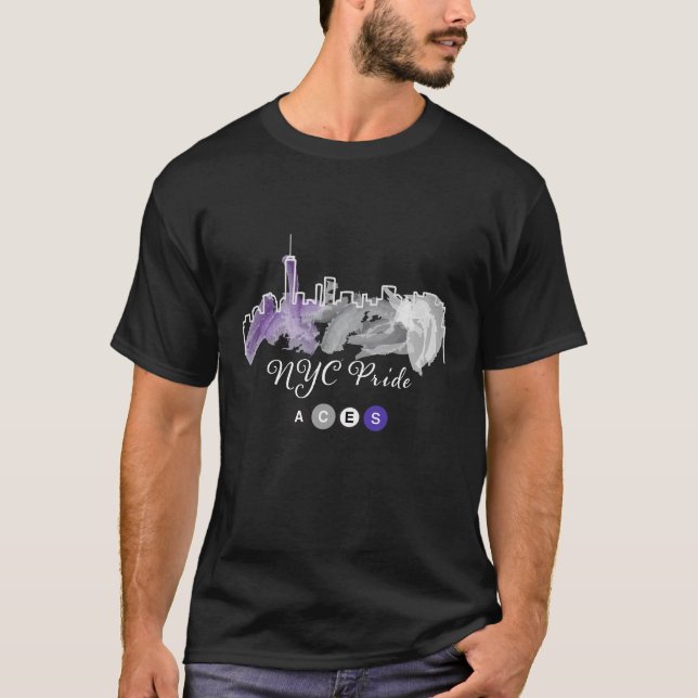 T-shirt de Scape de ville des as NYC de chemises (Devant)