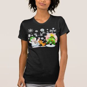 T-shirt de scène de neige de Noël