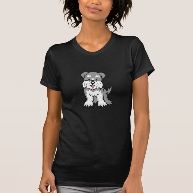 T-shirt de Schnauzer de bande dessinée (Devant)