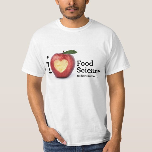T-shirt de sciences de l'alimentation du coeur des (Devant)