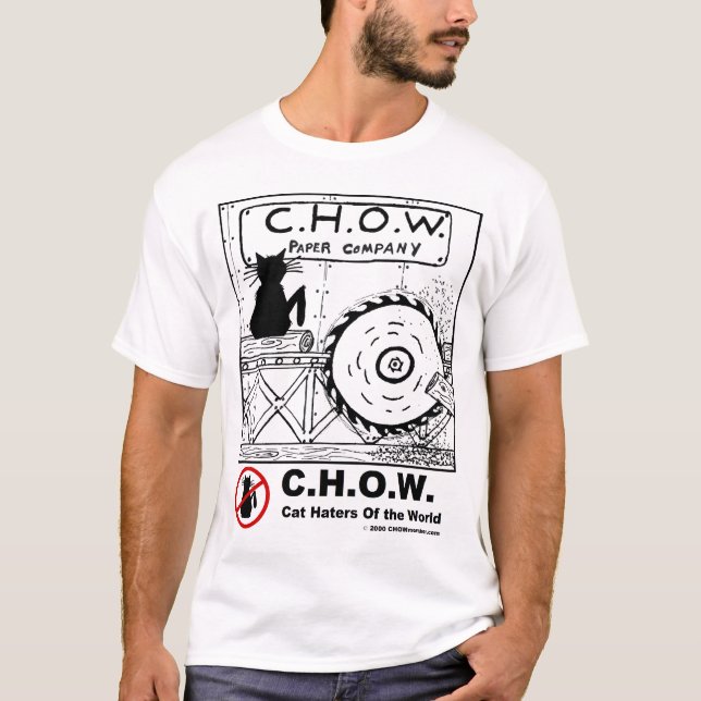 T-shirt de scierie de haineux de chat (Devant)