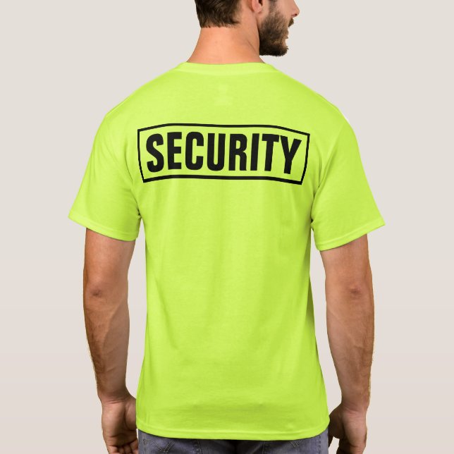 T-shirt de sécurité personnalisée (Dos)